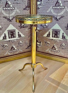 French Bronze Guéridon Side Table in the Manner of Maison Toulouse, Telescopic