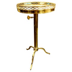 French Bronze Guéridon Side Table in the Manner of Maison Toulouse, Telescopic