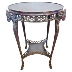 Table Guéridon en bronze français