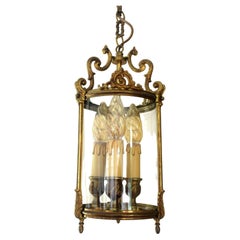 French Bronze Hall Lamp Rococo Baroque Style