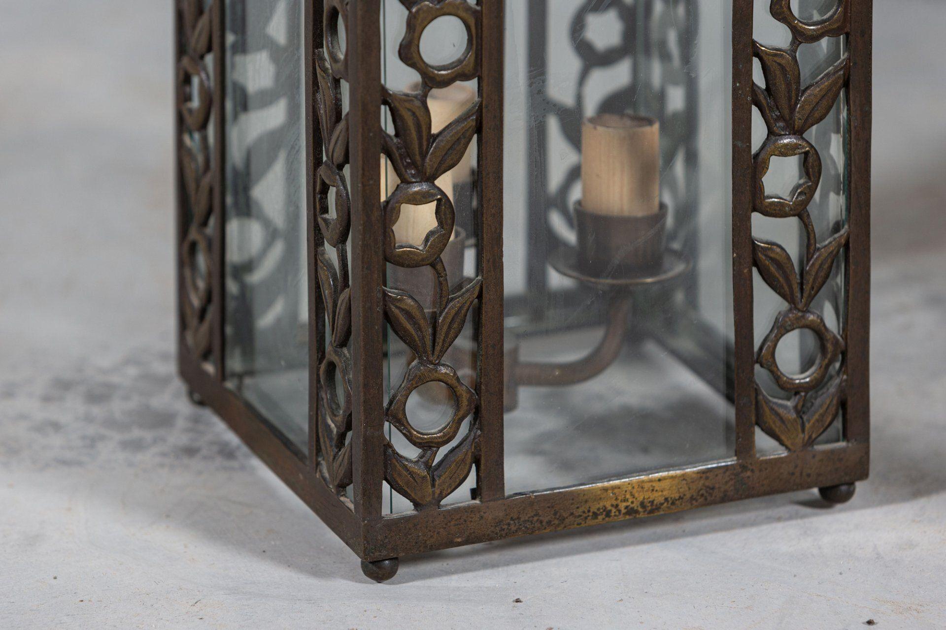 Early 20th Century French Bronze Hall Lantern For Sale