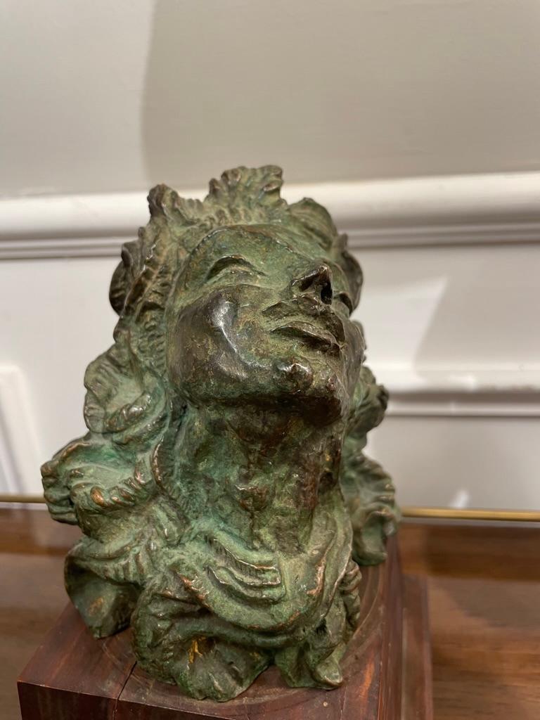 French Bronze 'Head of a Woman' by Emile Antoine Bourdelle, circa 1920 For Sale 7