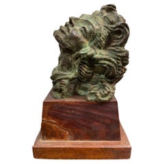 Antique French Bronze 'Head of a Woman' by Emile Antoine Bourdelle, circa 1920