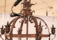 French Bronze Hexagonal Hall Lantern
