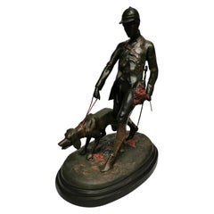 Antique French Bronze Hunting Scene