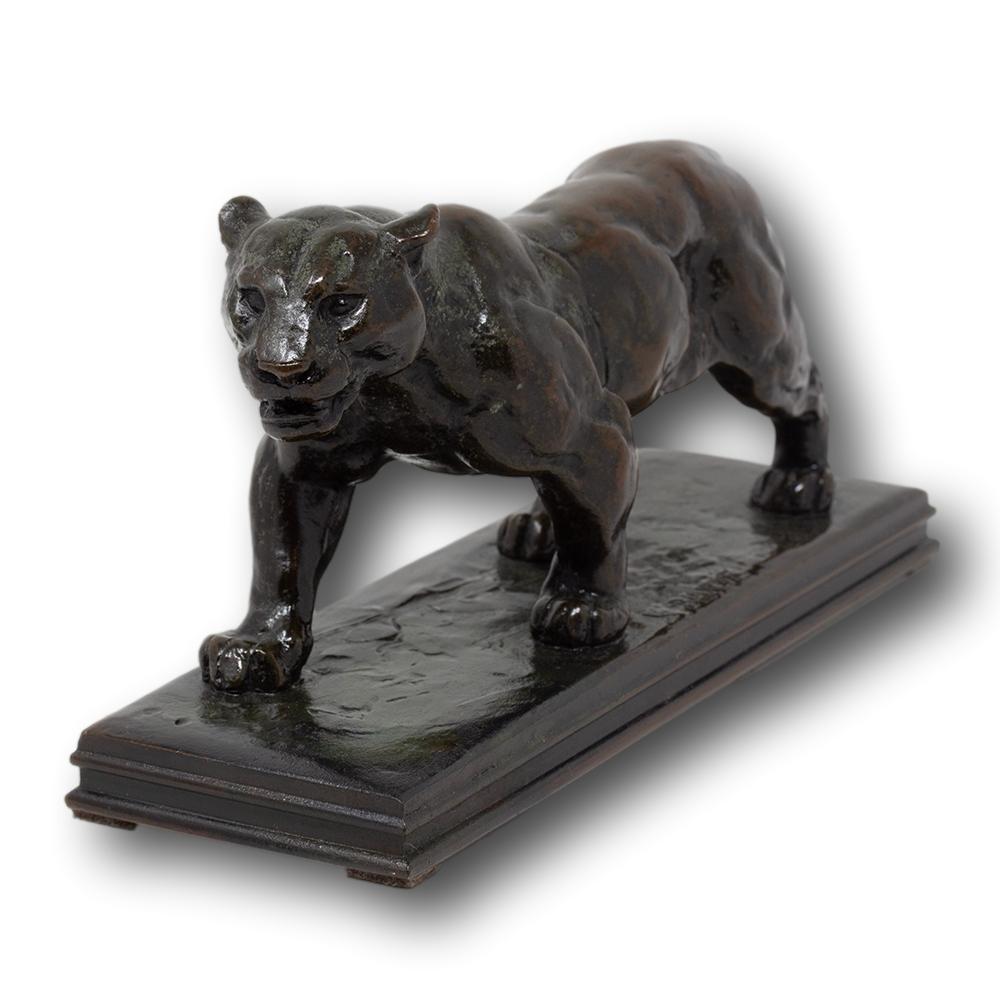 French Bronze Jaguar Qui Marche No. 2 (Walking Jaguar) by Antoine Barye For Sale 4