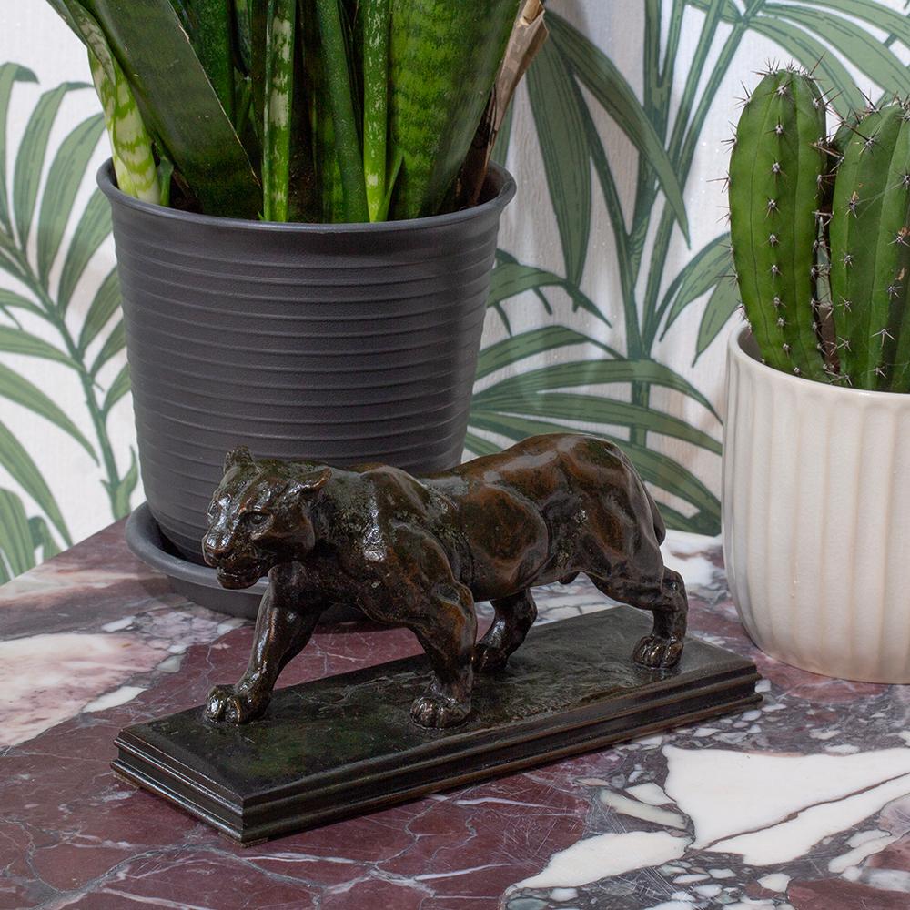 French Bronze Jaguar Qui Marche No. 2 (Walking Jaguar) by Antoine Barye For Sale 5