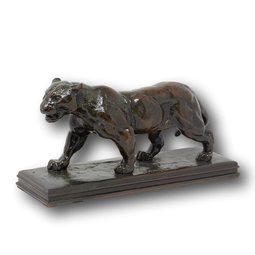 SIGNED BAYRE 

From our Sculpture collection, we are delighted to offer this Jaguar Qui Marche No. 2 (Walking Jaguar) Bronze by Antoine-Louis Barye. The Jaguar Qui Marche translates directly to Jaguar that walks is an infamous bronze by the renowned