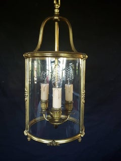 French Bronze Lantern, Early 20th Century