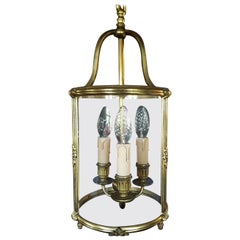 Antique French Bronze Lantern, Early 20th Century