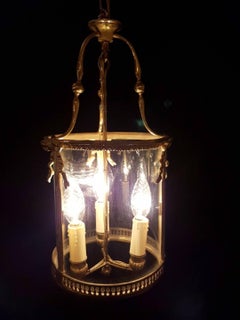 French Bronze Lantern with Three Candlelights