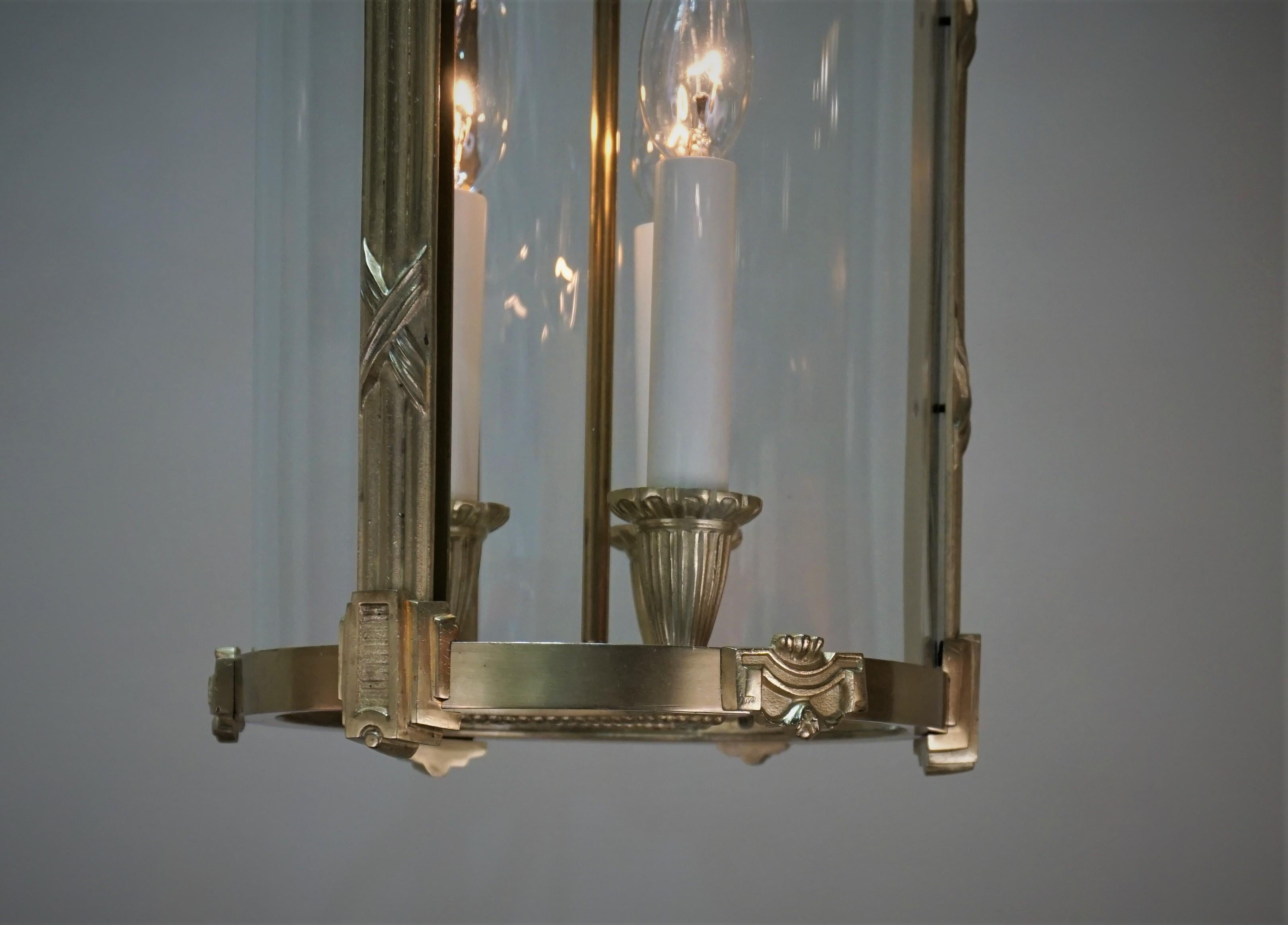 French Bronze Lanterns by Atelier Petitot In Excellent Condition In Fairfax, VA