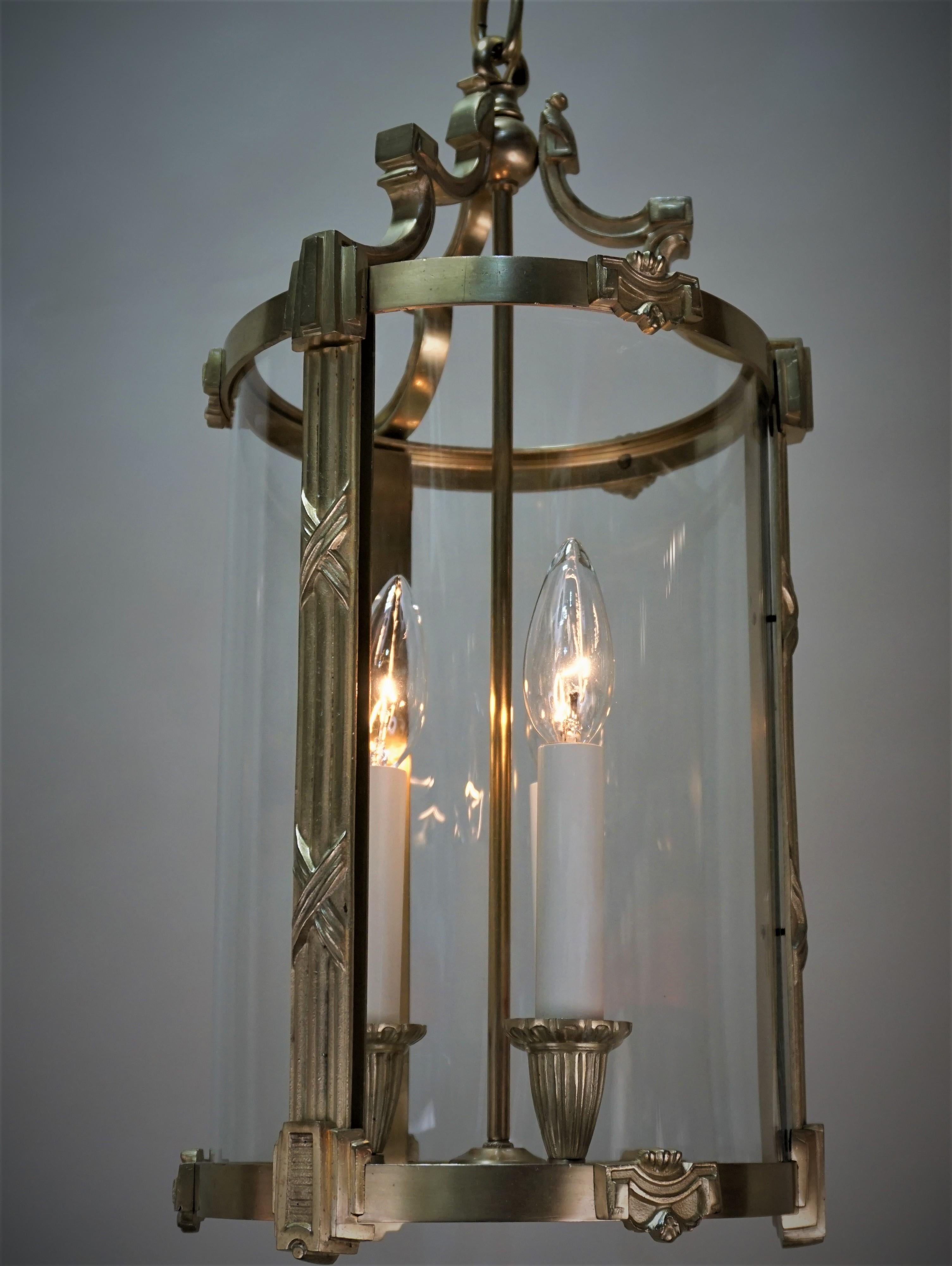 Mid-20th Century French Bronze Lanterns by Atelier Petitot