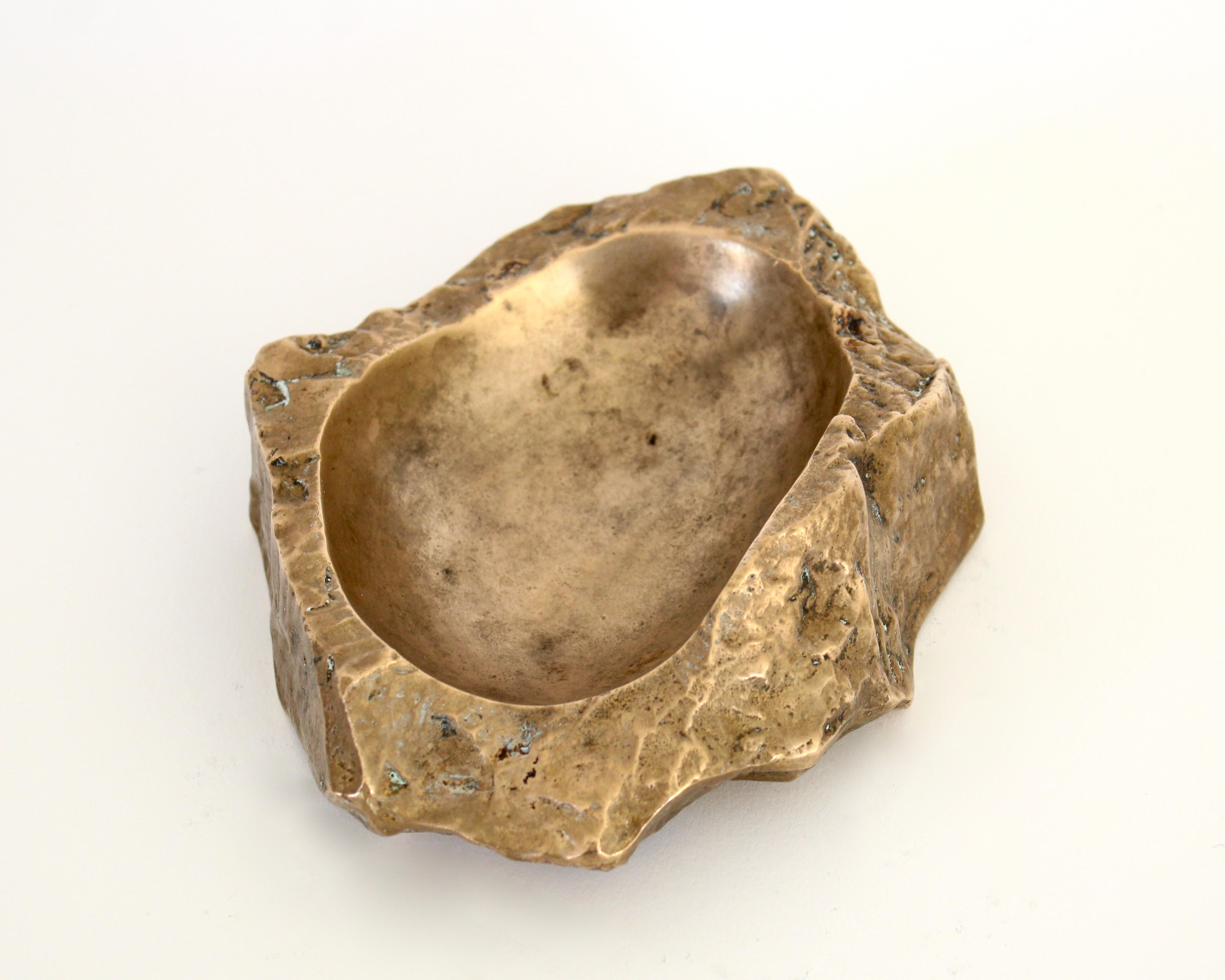 French Bronze Large Rock Form Vide Poche or Ashtray by Monique Gerber 3