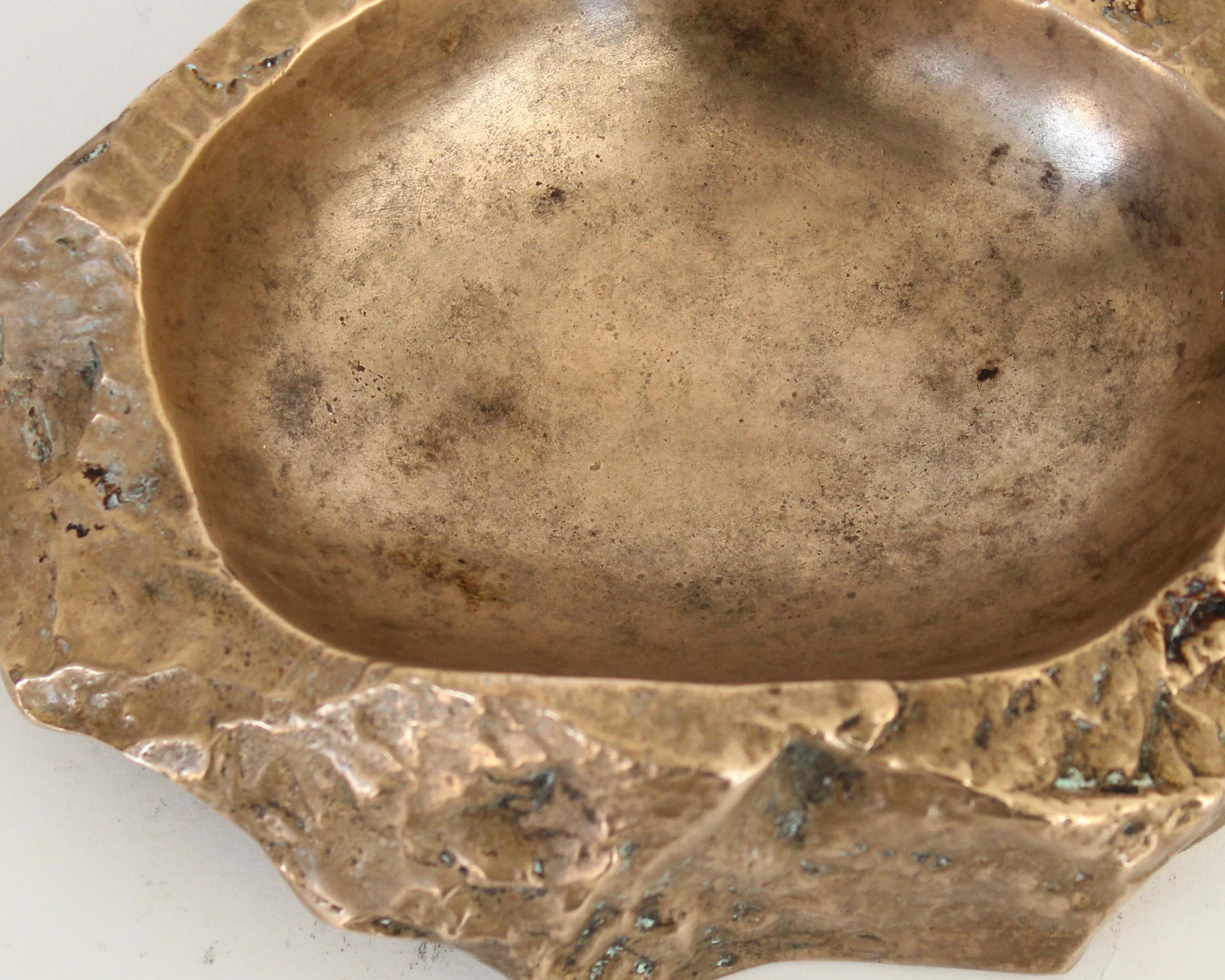 French Bronze Large Rock Form Vide Poche or Ashtray by Monique Gerber 6