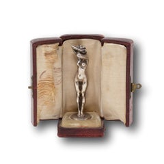 Bronzo francese L'effroi Théodore Rivière Insolito formato miniatura