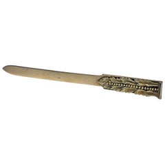 Antique French Bronze Letter Opener Page Turner, circa 1900