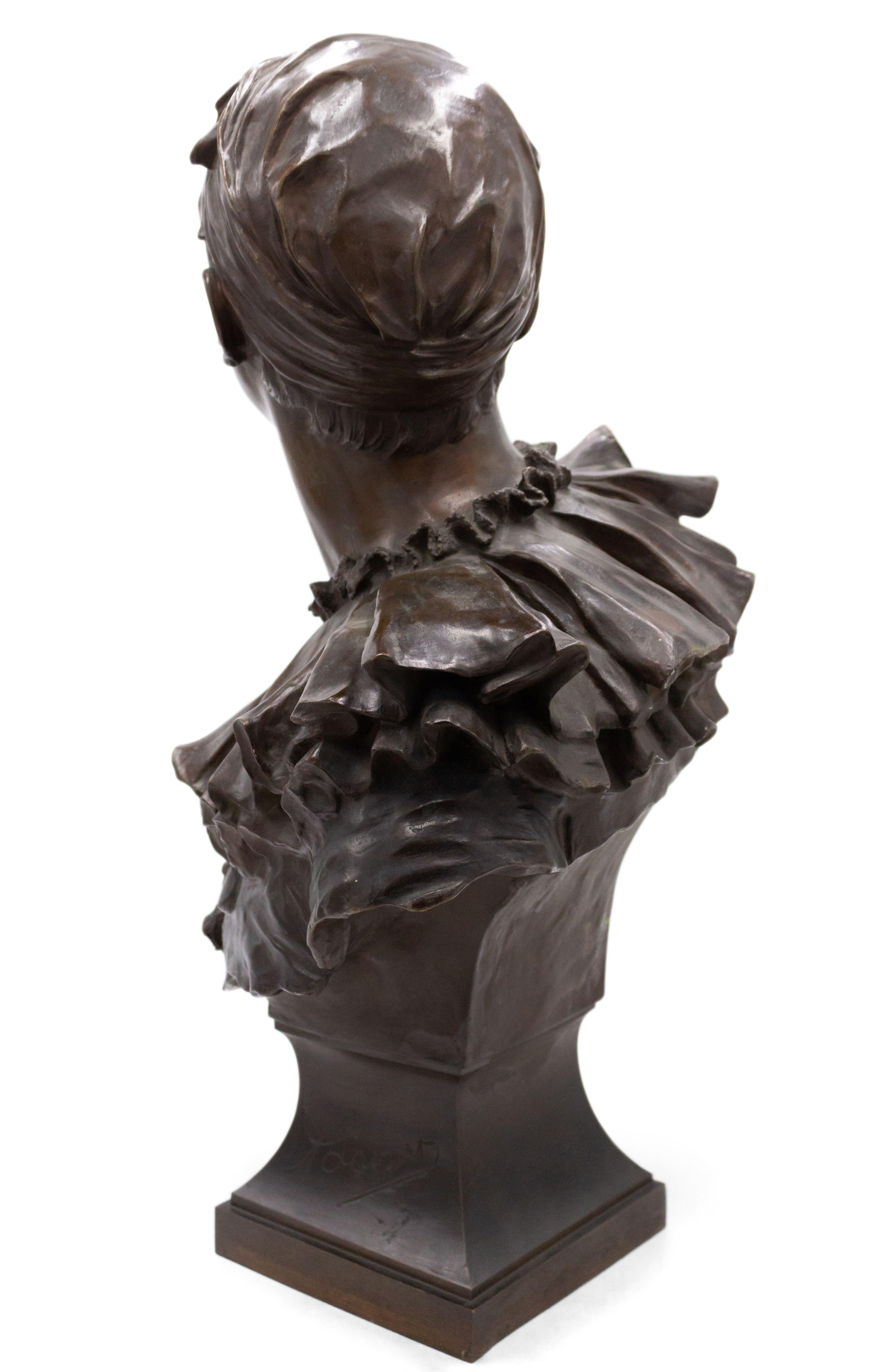 20th Century French Bronze Harlequin Bust For Sale