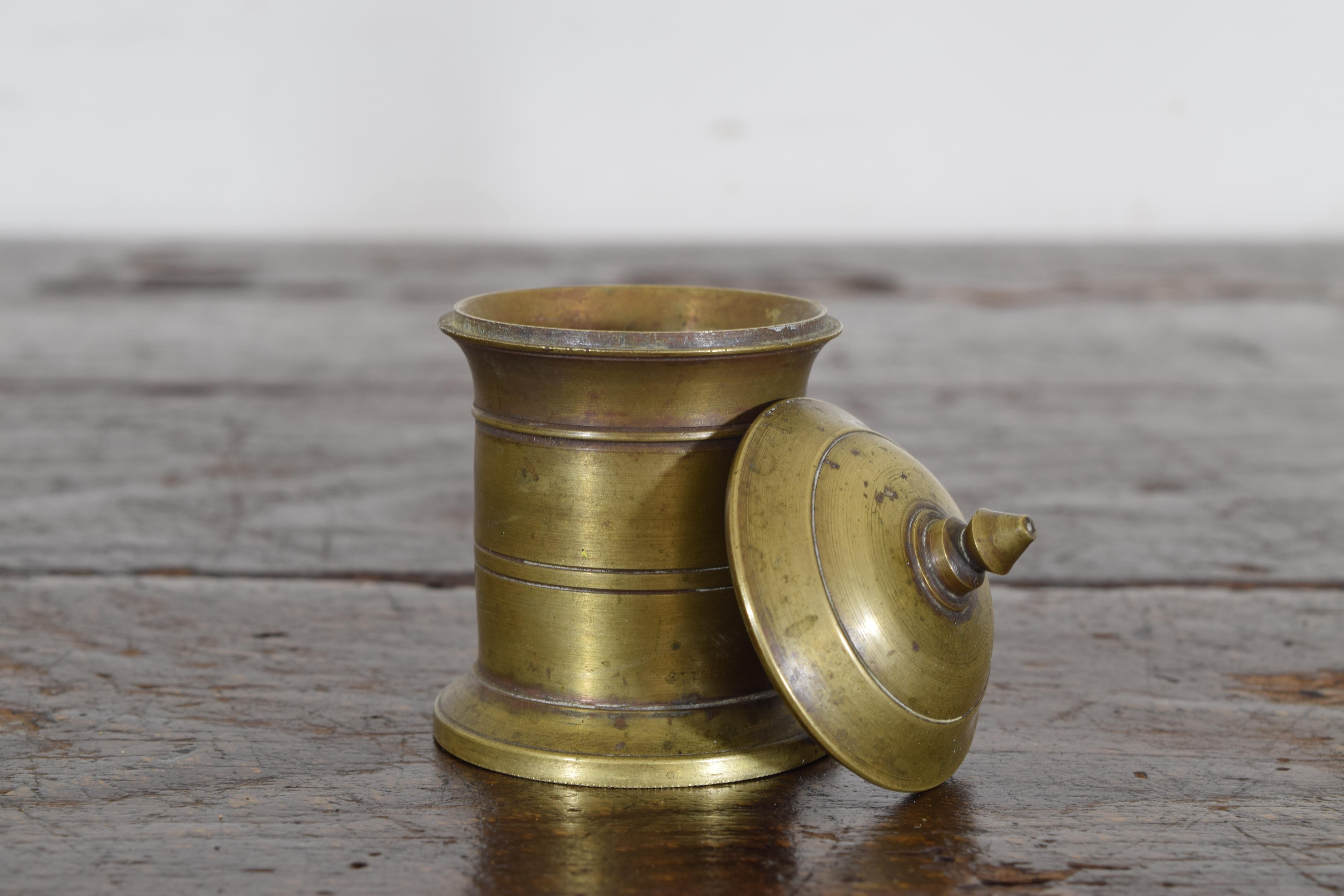 Mid-19th Century French Bronze Louis Philippe Period Inkwell and Bell Set, circa 1840 For Sale