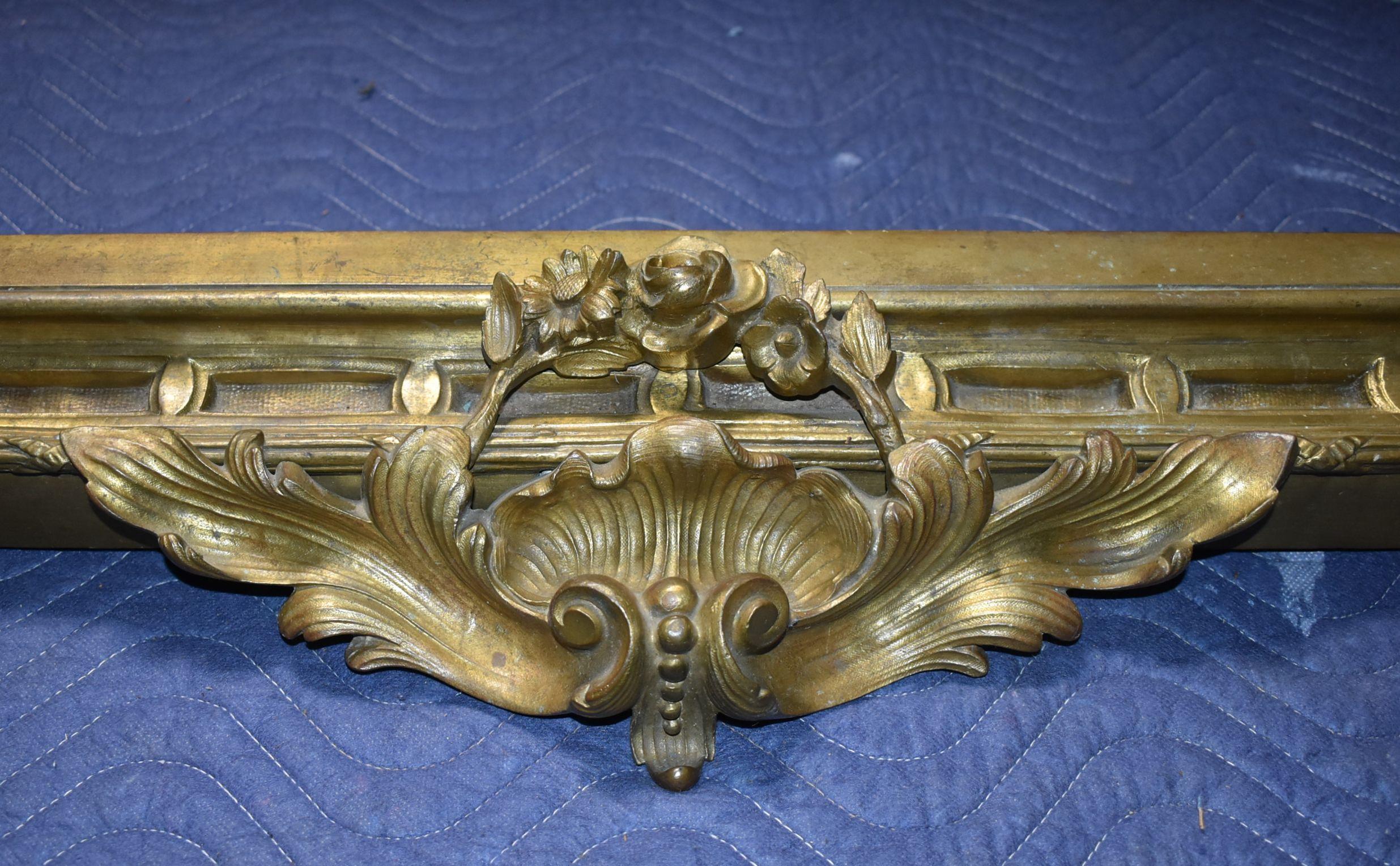 French Bronze Louis XV Style Rococo Chenets In Good Condition In Cathedral City, CA