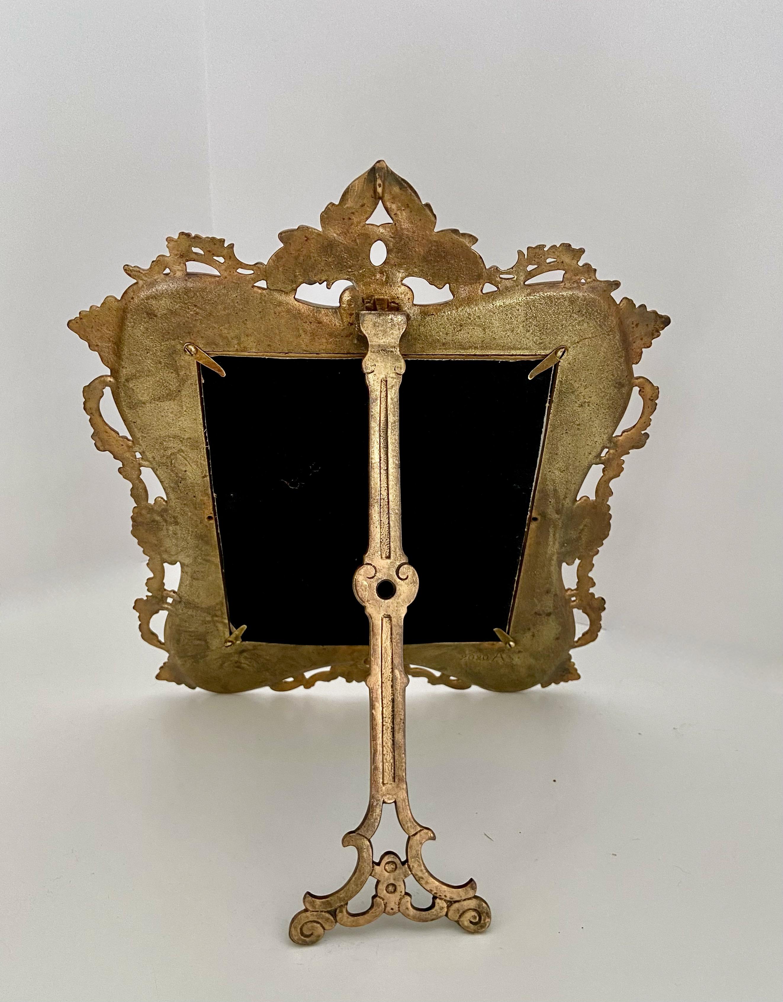 French Bronze Louis XV Table Picture Frame For Sale 10