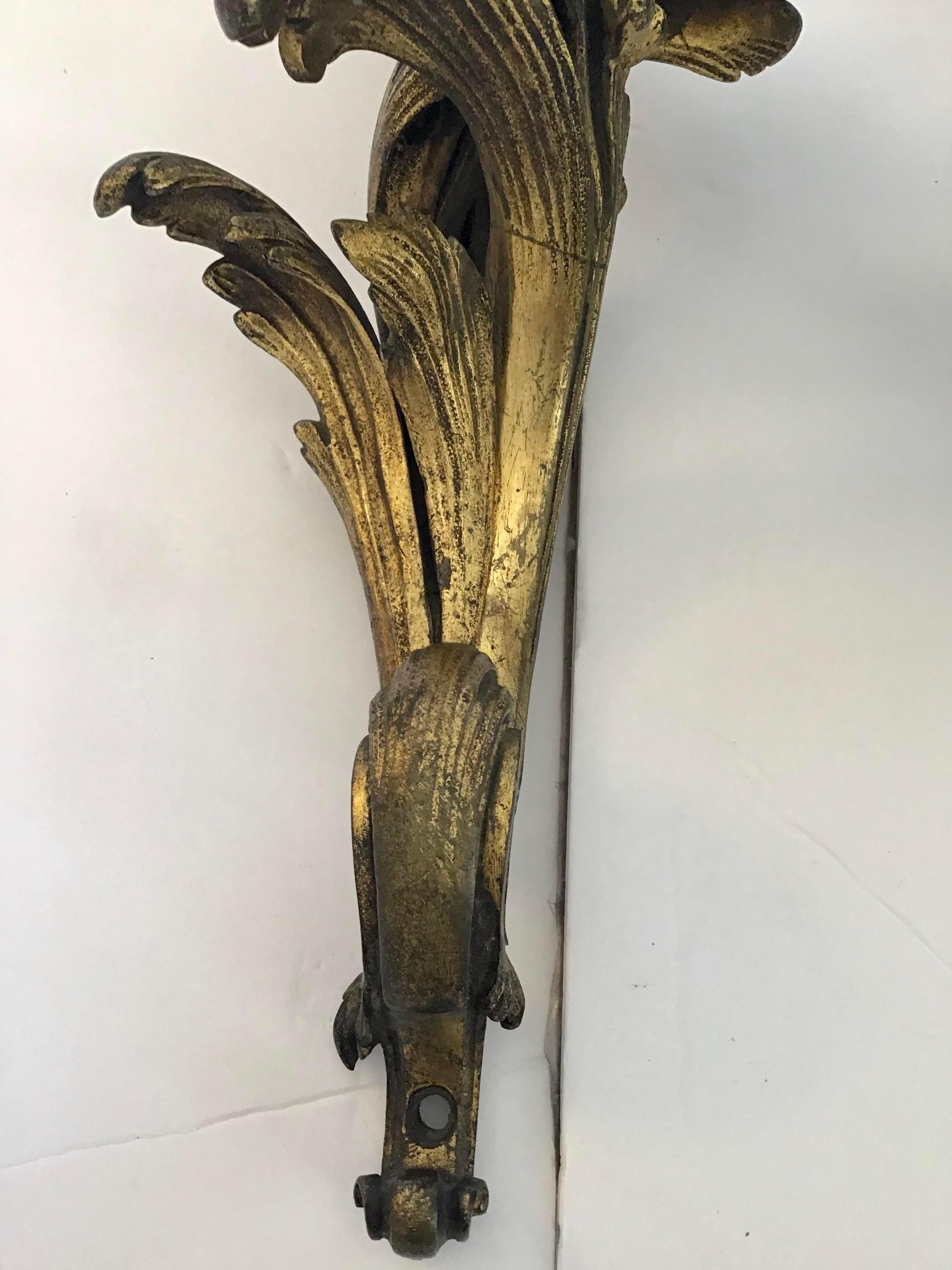 French Bronze Louis XV Wall Sconces, a Pair For Sale 5