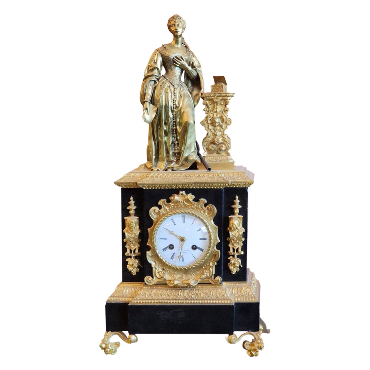 Orologio da parete in bronzo francese