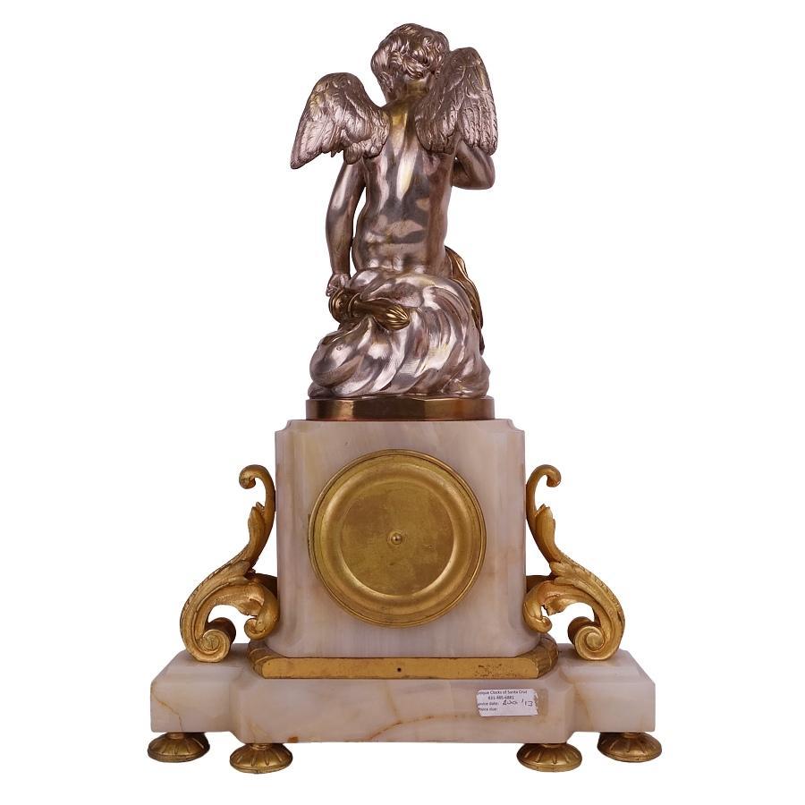 pendule marbre et bronze 1900