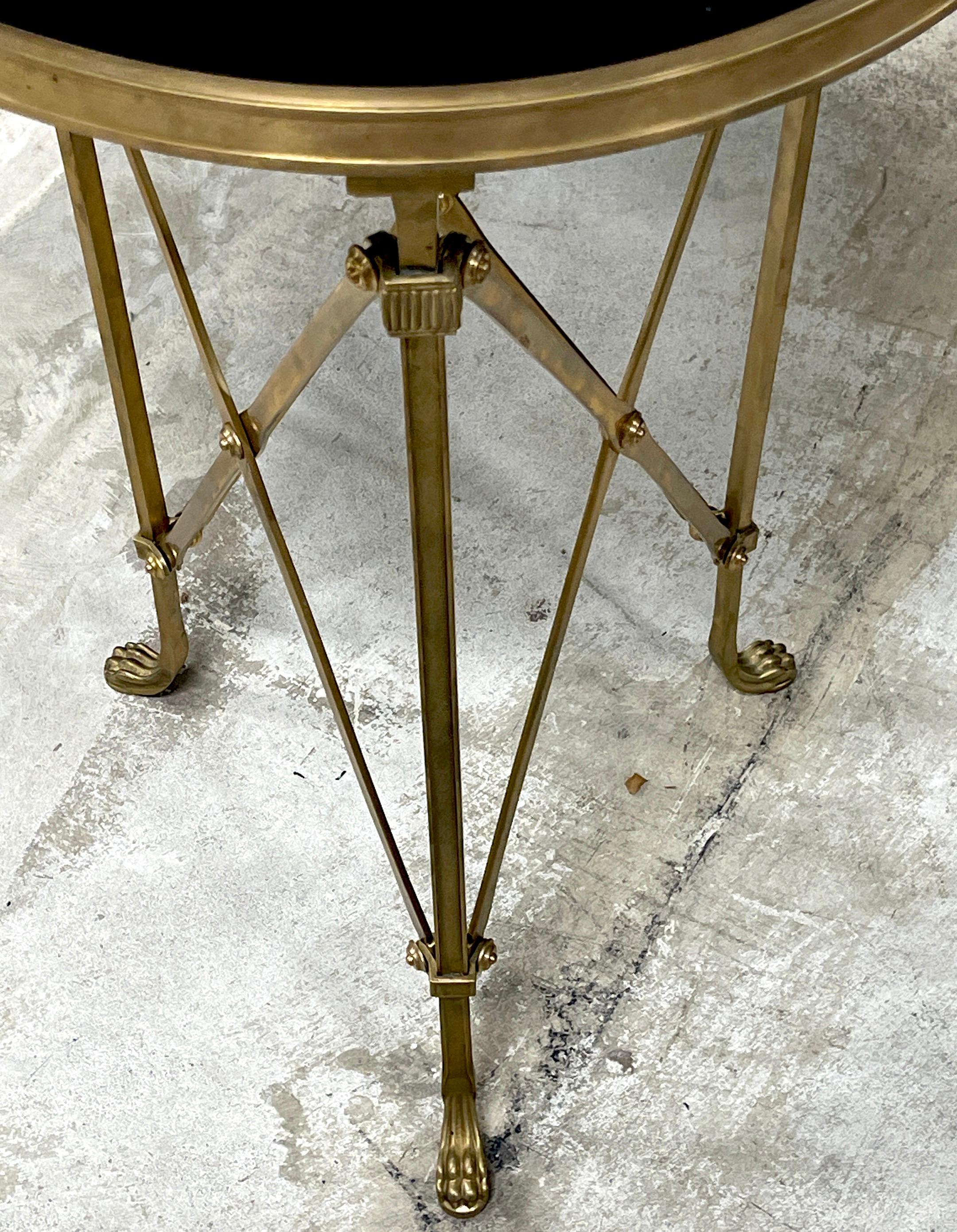 French Bronze & Marble Neoclassical Gueridon/ Side Table In Good Condition In West Palm Beach, FL