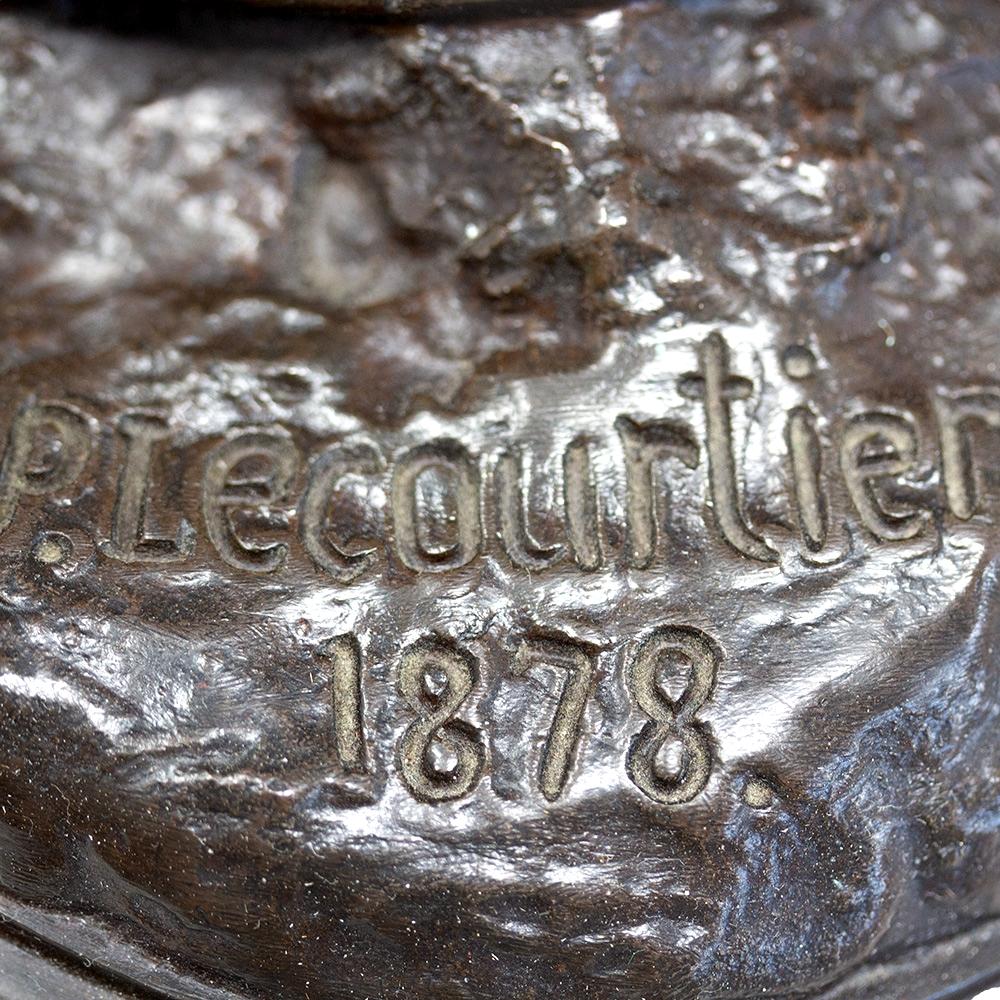 French Bronze Mastiff Figure Signed Prosper LeCourtier 8