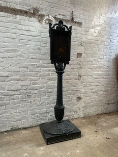 French Bronze Menu Stand with Ornamental Base and Scrollwork, circa 1890