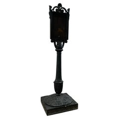 Antique French Bronze Menu Stand with Ornamental Base and Scrollwork, circa 1890