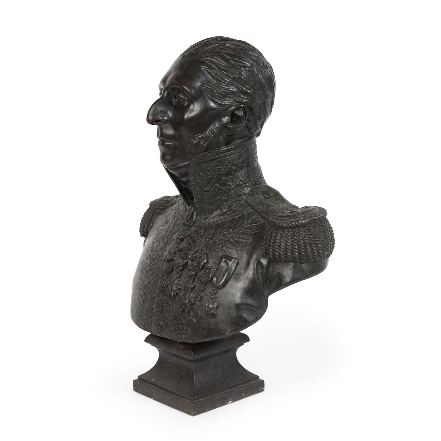 Francese Busto di ufficiale militare francese in bronzo in vendita