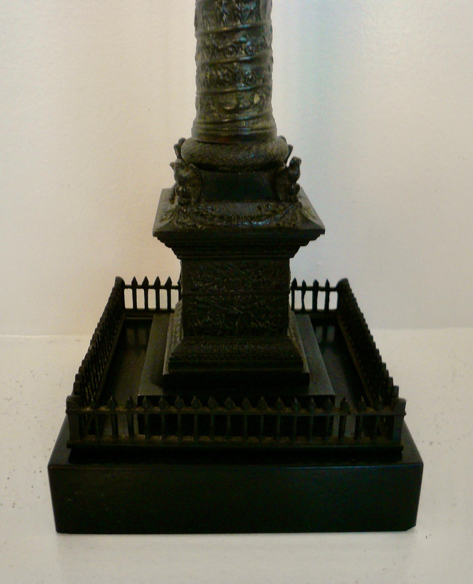 French Bronze Model of the Vendome Column with Thermometer 4