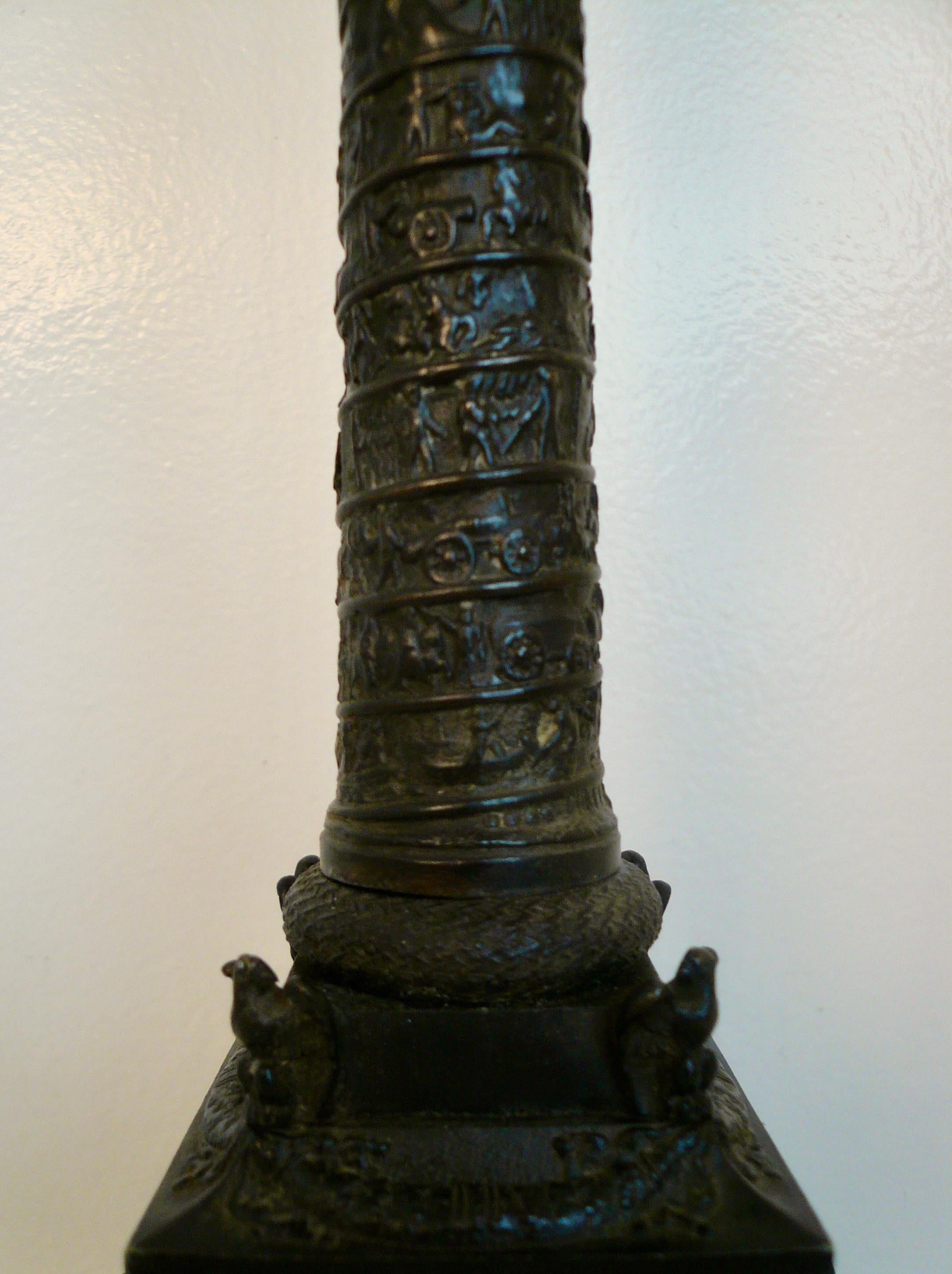 French Bronze Model of the Vendome Column with Thermometer 2