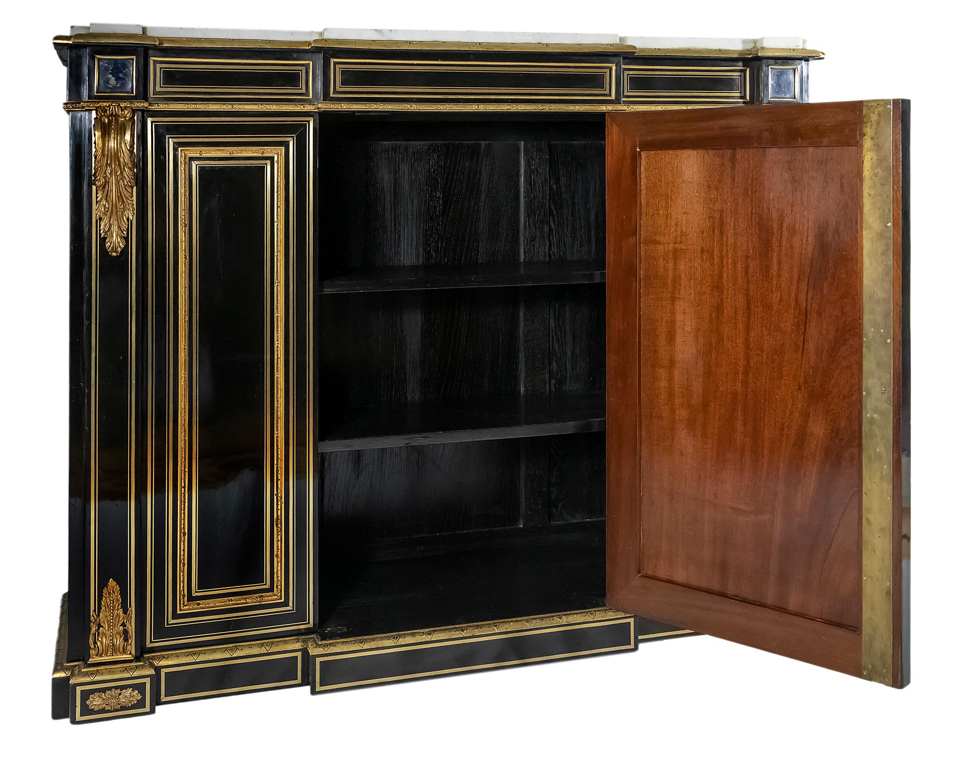French Bronze Mounted and Inlaid Napoleon III Cabinet/Sideboard For Sale 1
