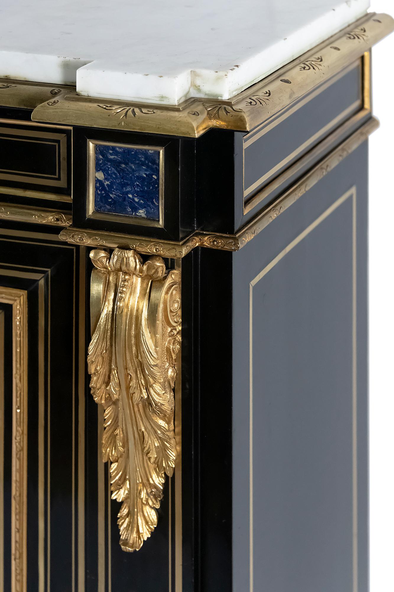 French Bronze Mounted and Inlaid Napoleon III Cabinet/Sideboard For Sale 2