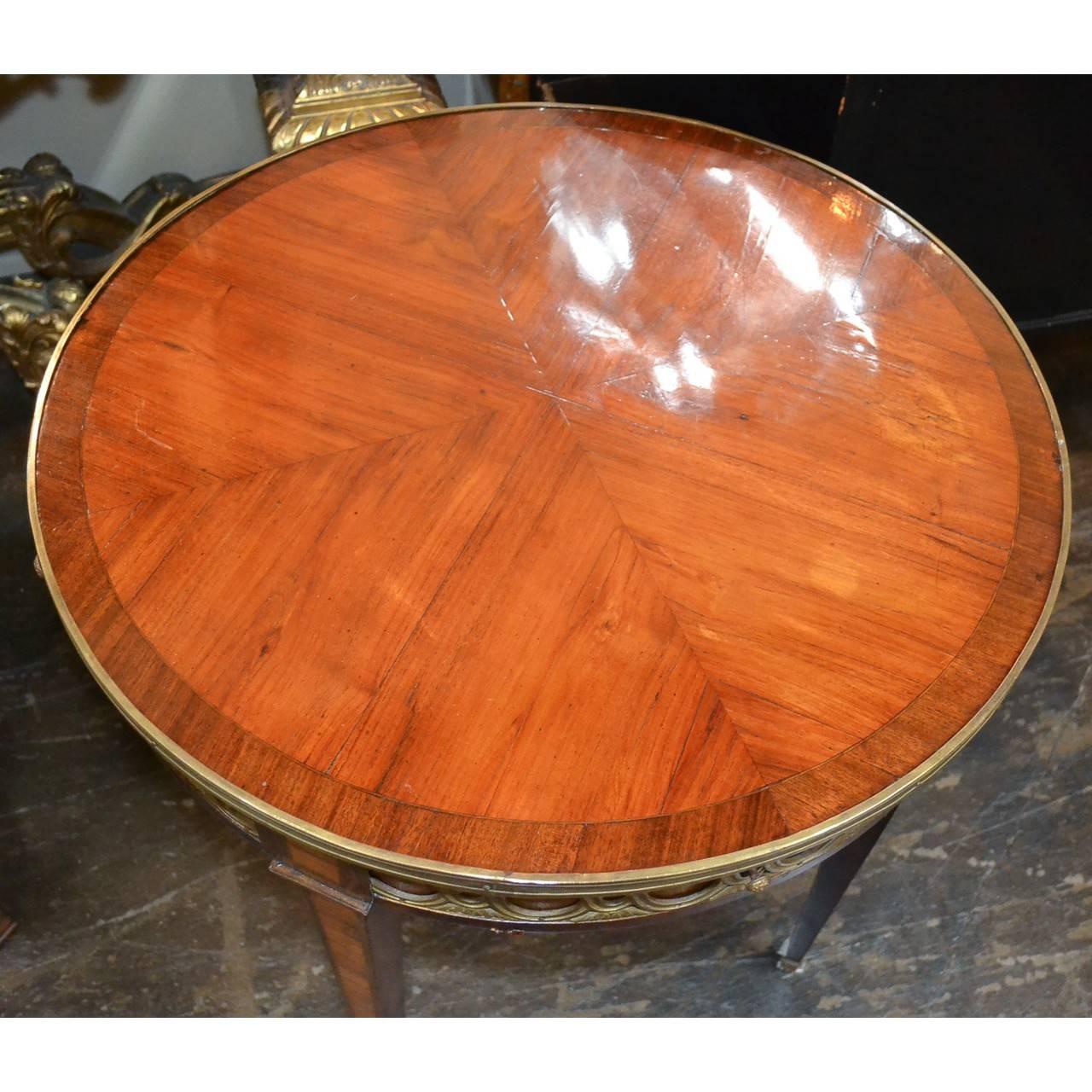 French Bronze Mounted Bouillotte Table In Good Condition In Dallas, TX