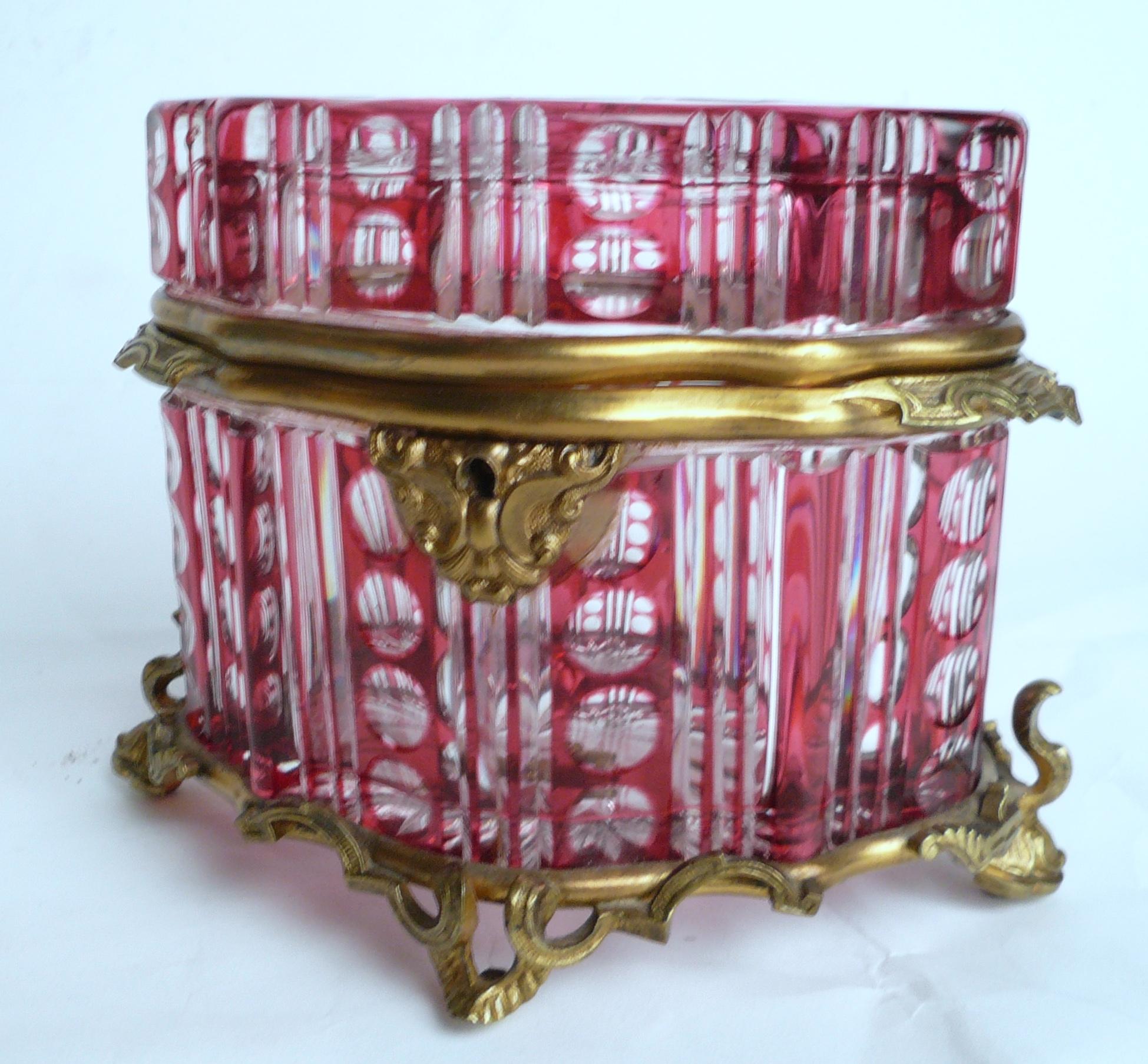 French Bronze Mounted Cut Crystal Box 2