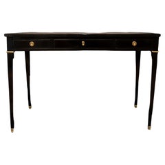 French Bronze Mounted Leather Top Writing Desk C.1940