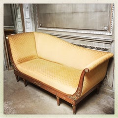 French Bronze Mounted Mahogany Directoire Style Meridienne