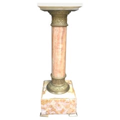 French Bronze Mounted Onyx Pedestal, 19th Century