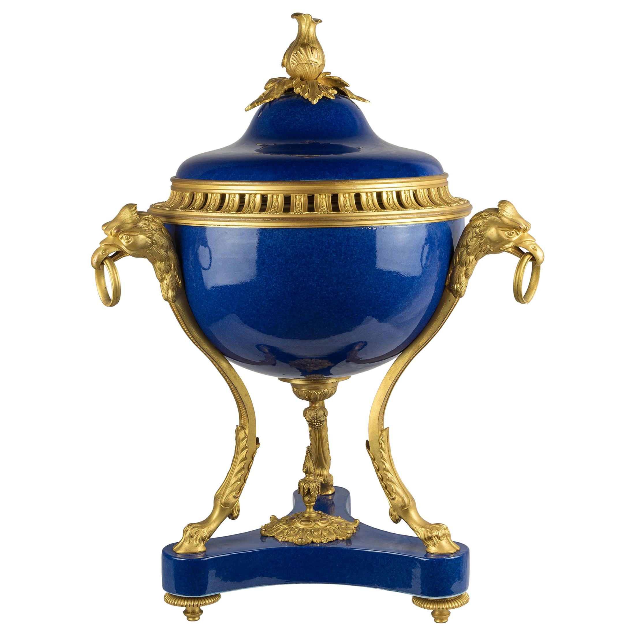 French Bronze-Mounted Porcelain Centerpiece