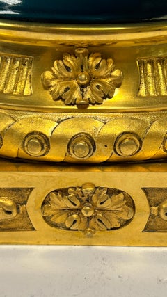 French Bronze Mounted Porcelain Vase with Turquoise Glaze