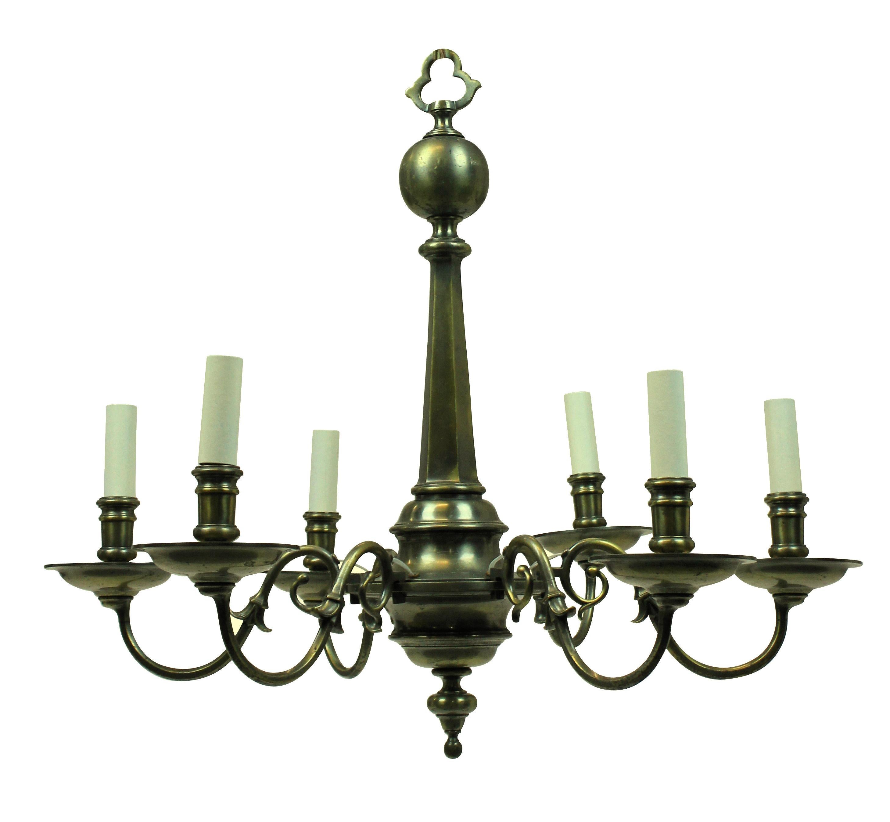 French Bronze Neo-Gothic Chandelier In Good Condition In London, GB