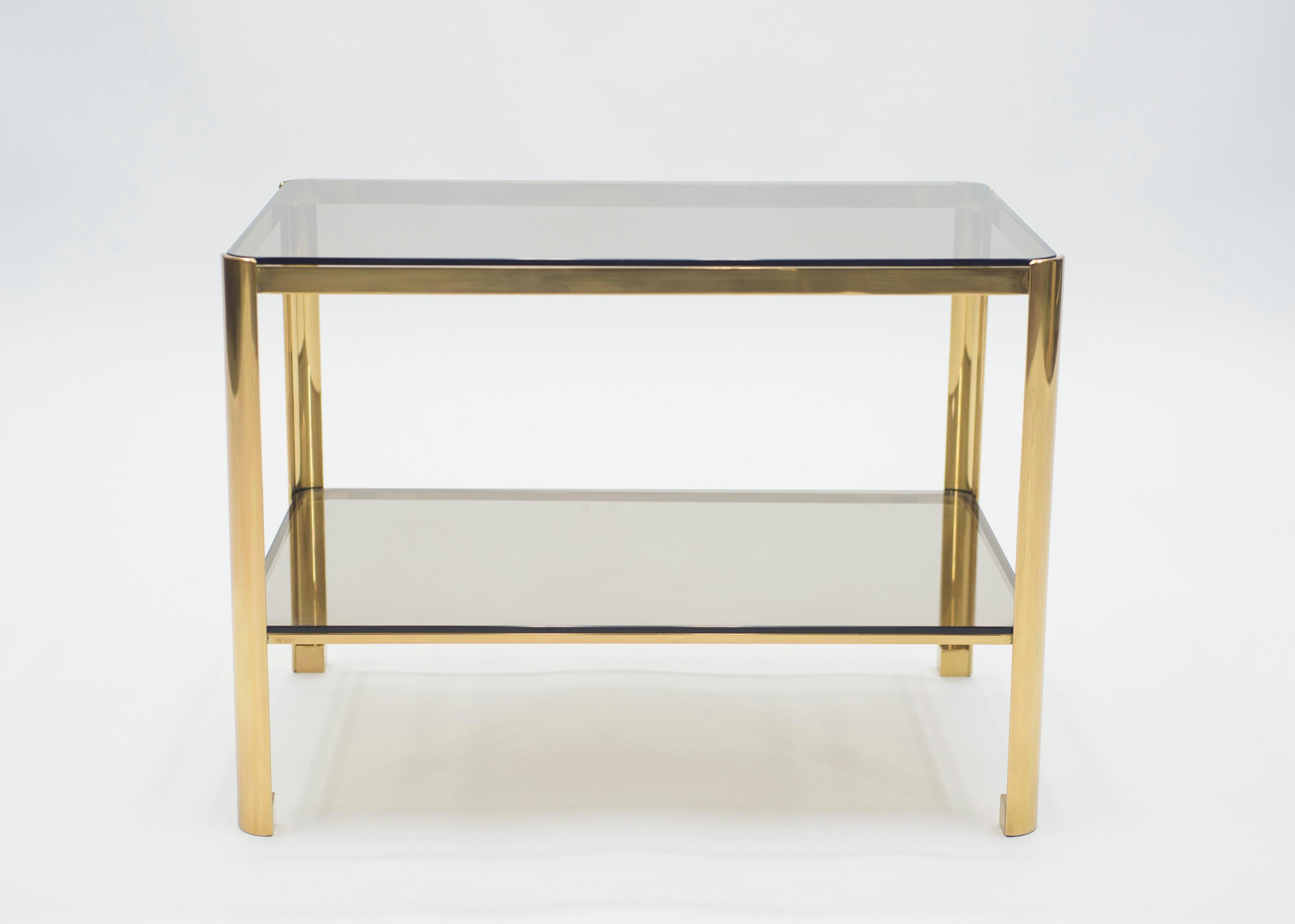 French Bronze Occasional Side Table by Jacques Quinet for Broncz, 1960s (Moderne der Mitte des Jahrhunderts)