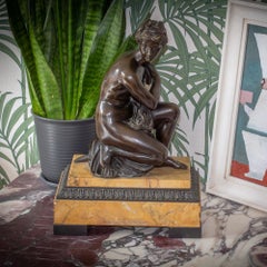 French Bronze of Crouching Venus on A Turtle after Antoine Coysevox