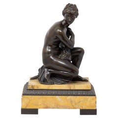 French Bronze of Crouching Venus on A Turtle after Antoine Coysevox French Bronze of Crouching Venus on A Turtle after Antoine Coysevox