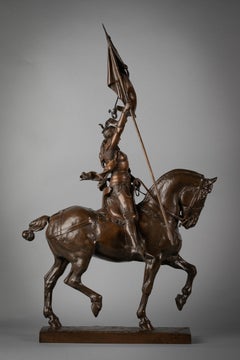 French Bronze of Joan of Arc, by Emmanuel Fremiet