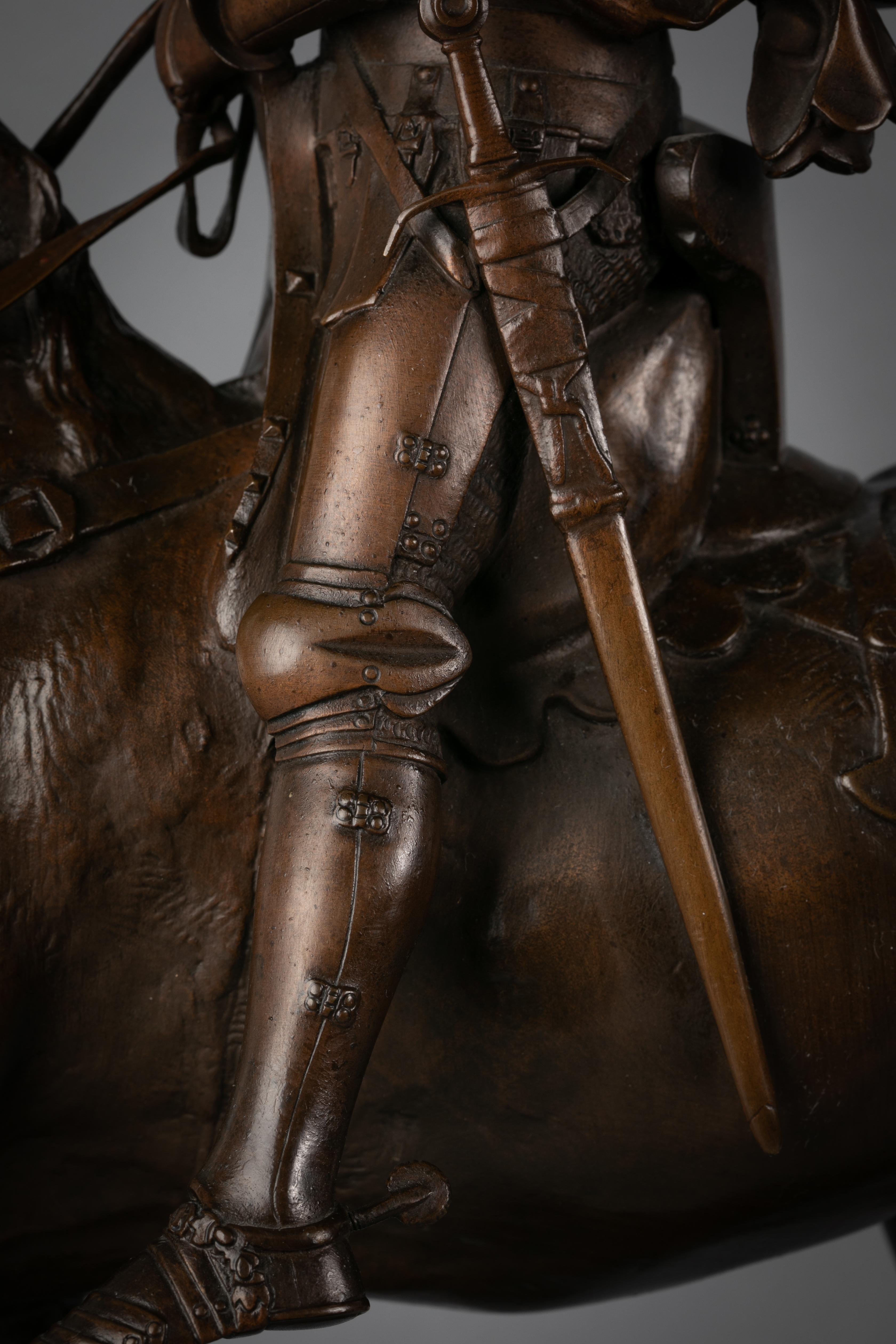 French Bronze of Joan of Arc, by Emmanuel Fremiet 2